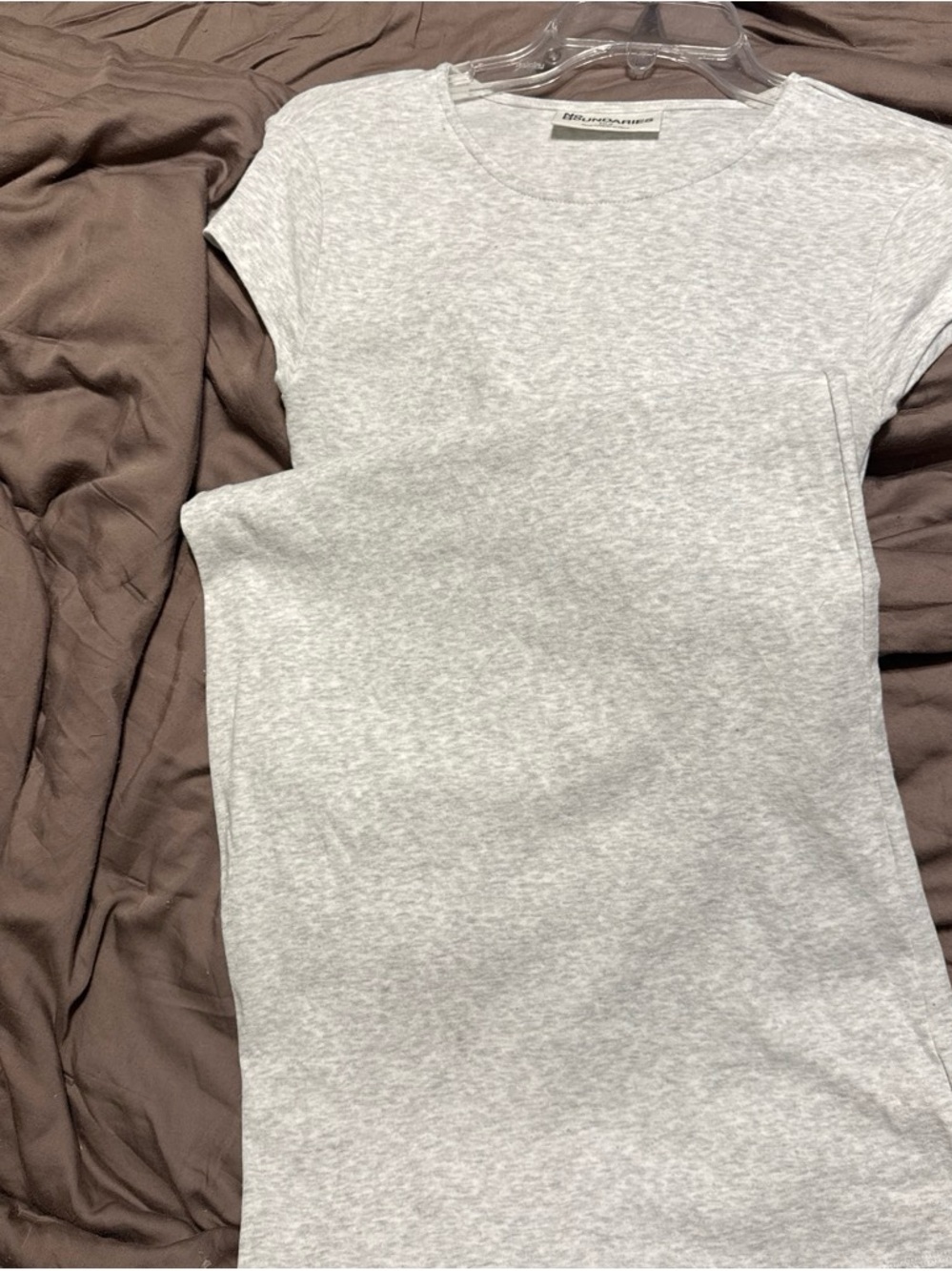 No Boundaries Grey/White Short Sleeve Dress